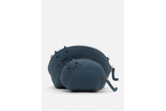 8097-1 Blue Kiki Feline Mini Crossbody Bag